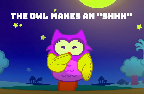 The owl makes an Shhh