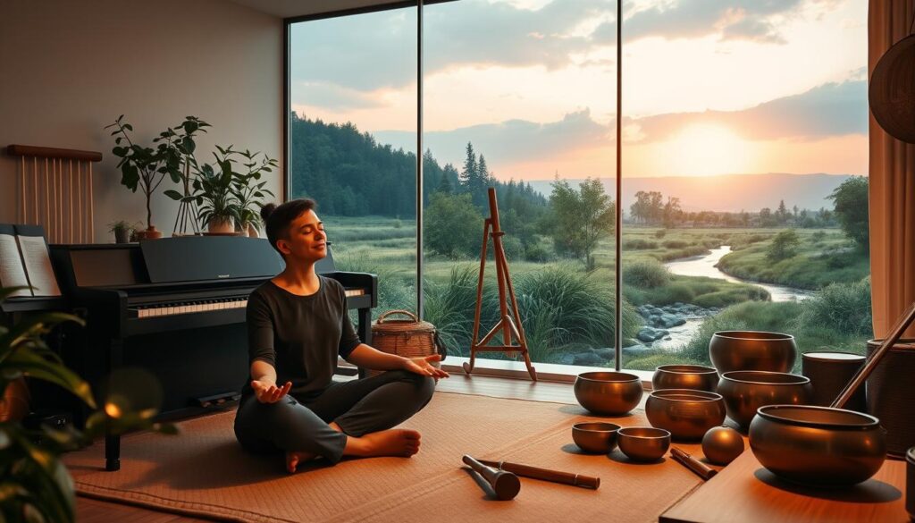 stress relief music techniques